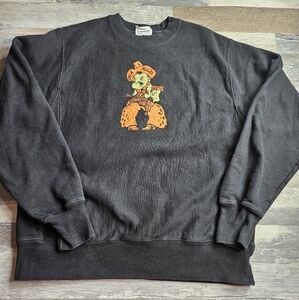 Champion Reverse Weave Black Sweatshirt Medium Oklahoma State Cowboys Logo